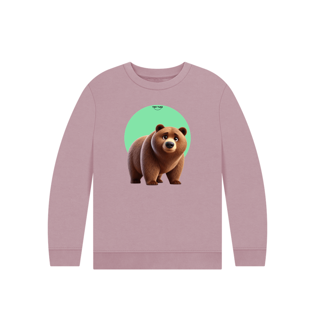 Mauve Printed Kids Jumper