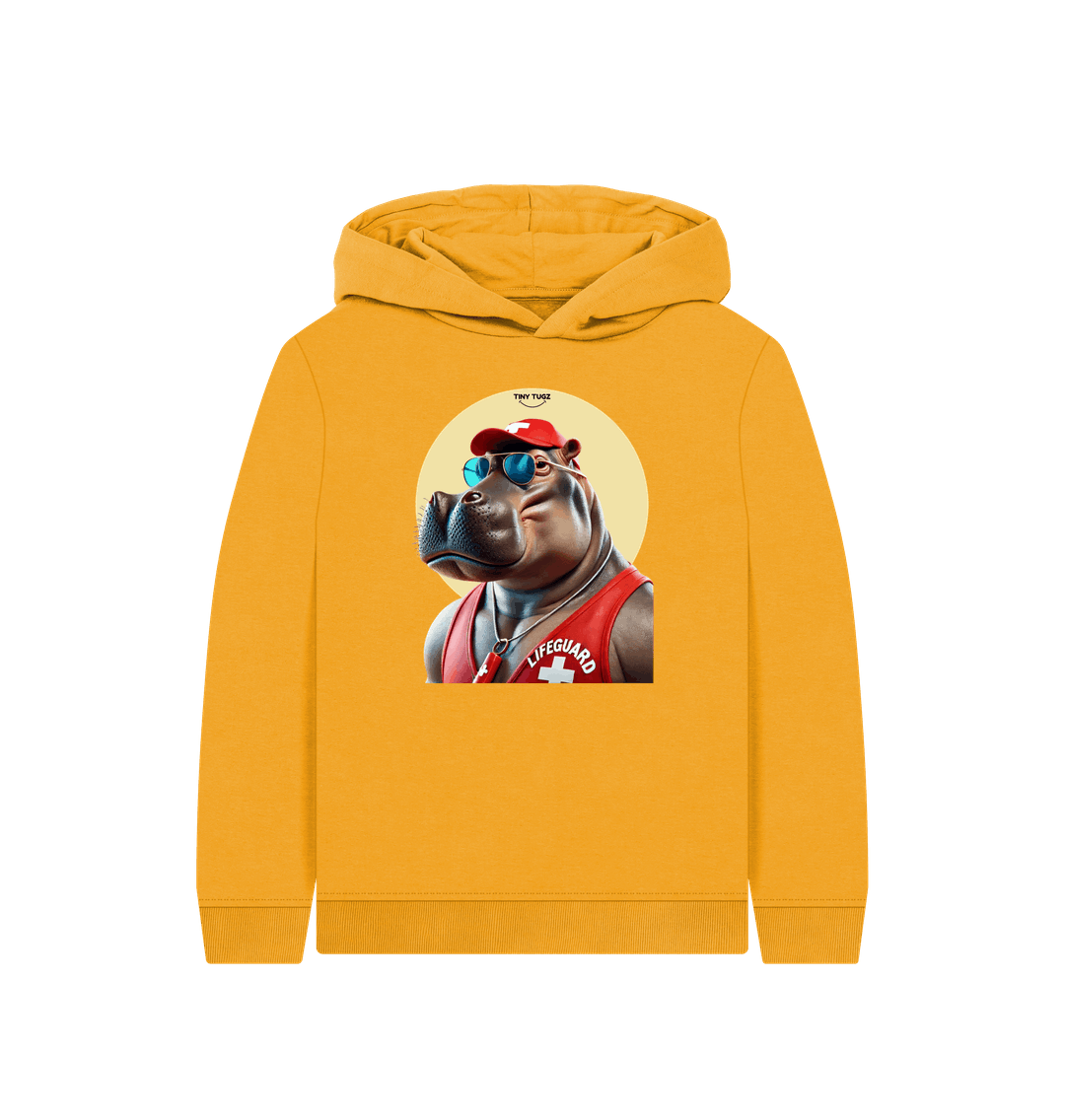 Mustard Printed Kids Hoodie