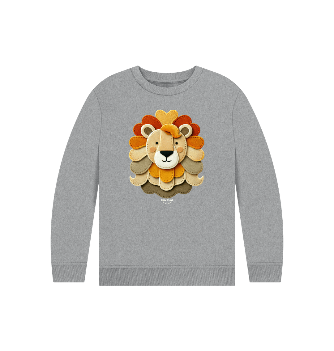 Athletic Grey Printed Kids Jumper