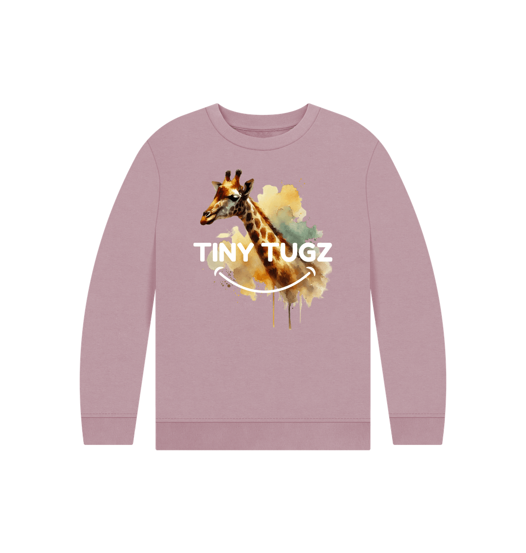 Mauve Printed Kids Jumper