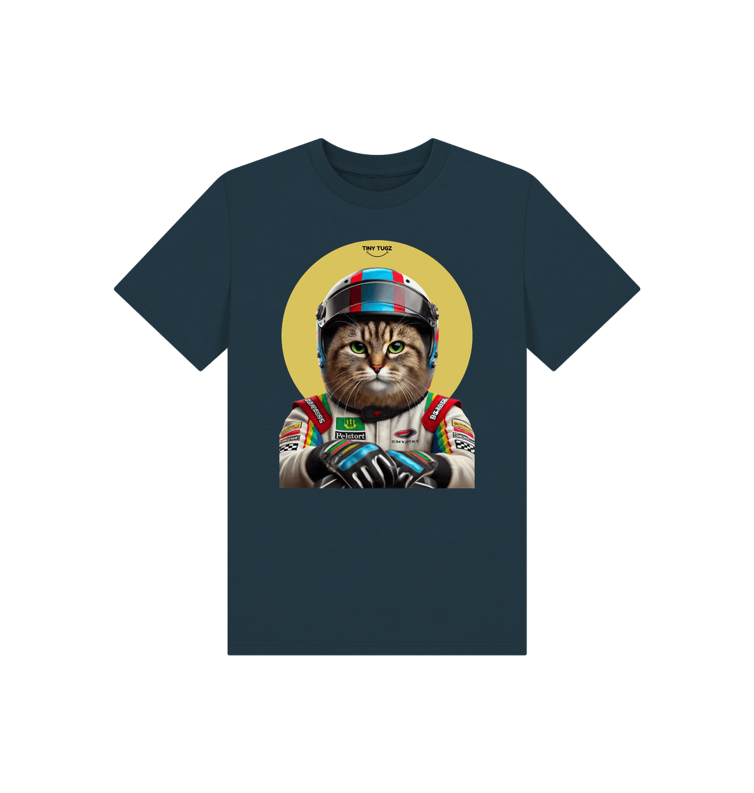 Denim Blue Printed Kids T-Shirt