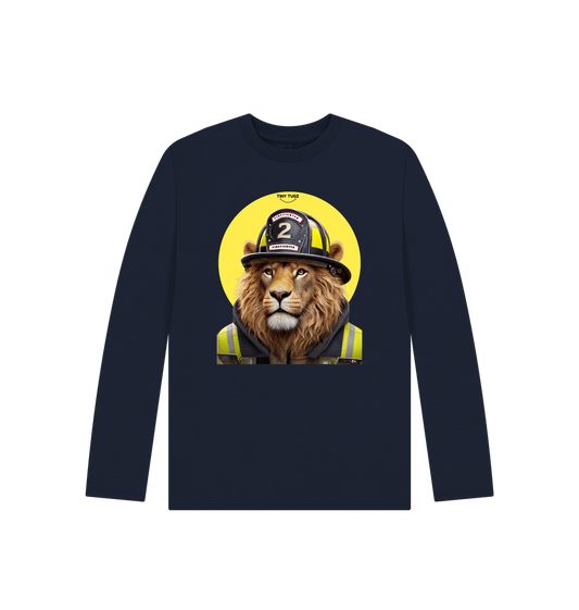 Navy Blue Printed Kids T-Shirt