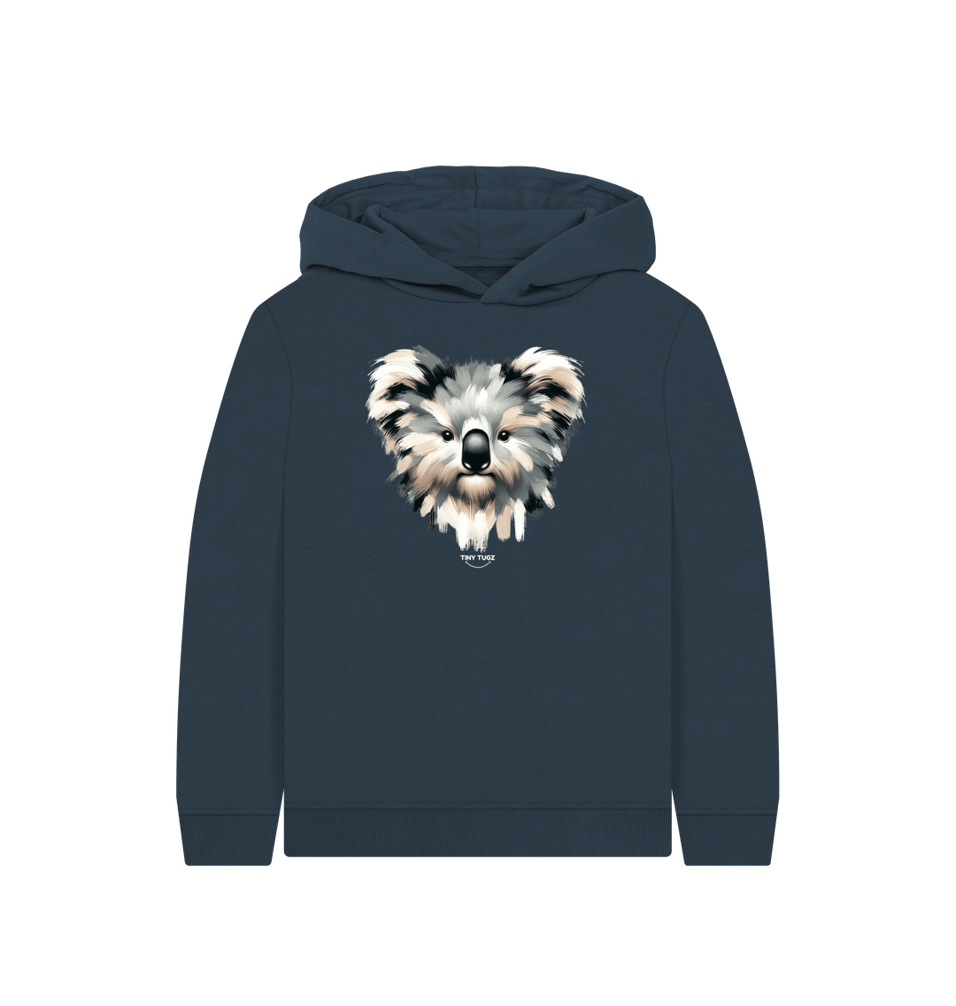 Navy Blue Printed Kids Hoodie