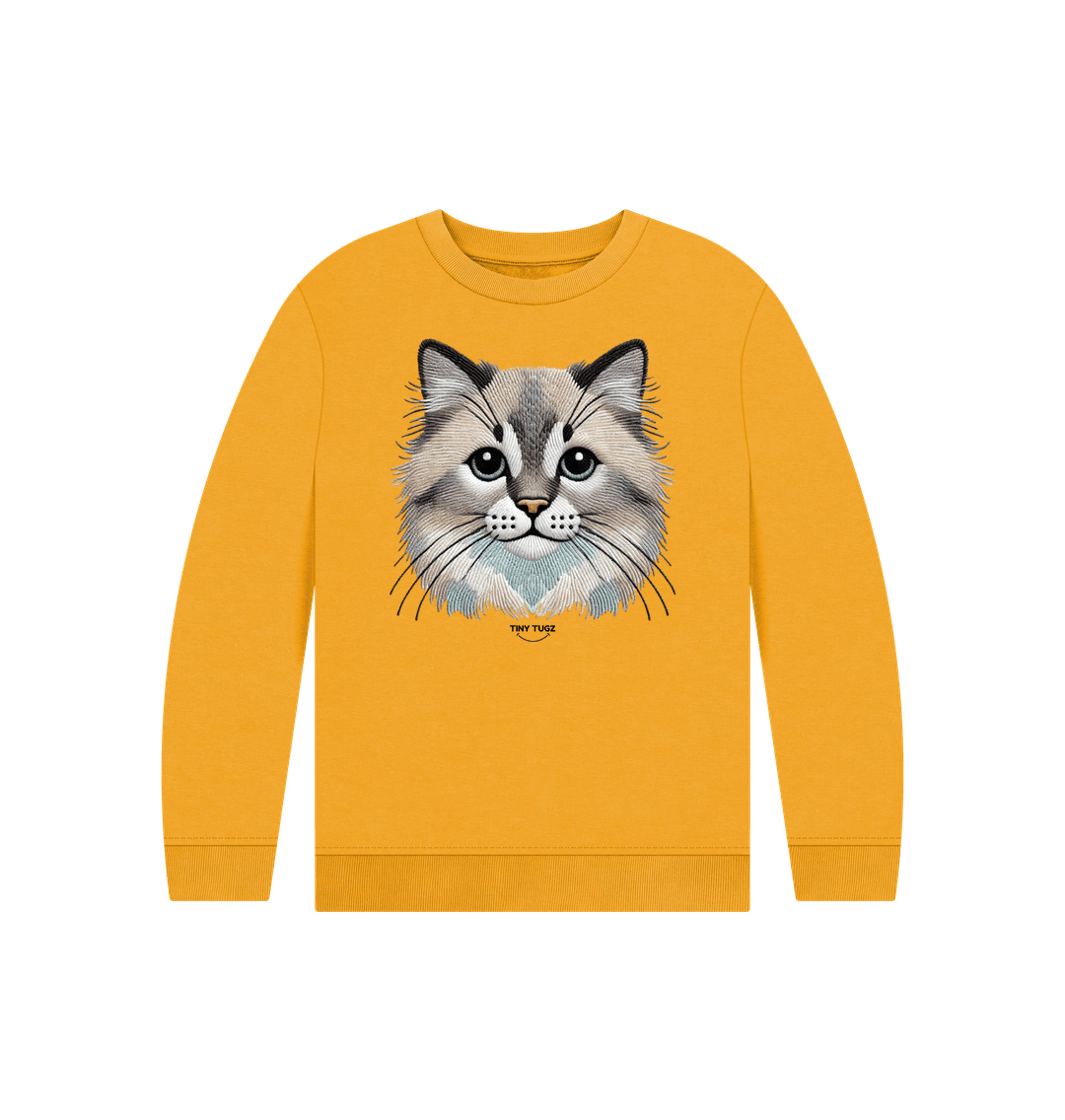 Mustard Printed Kids Jumper