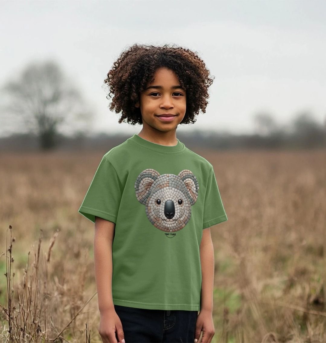 Kinder-T-Shirt aus Bio-Baumwolle – Mosaik-Kola-Design