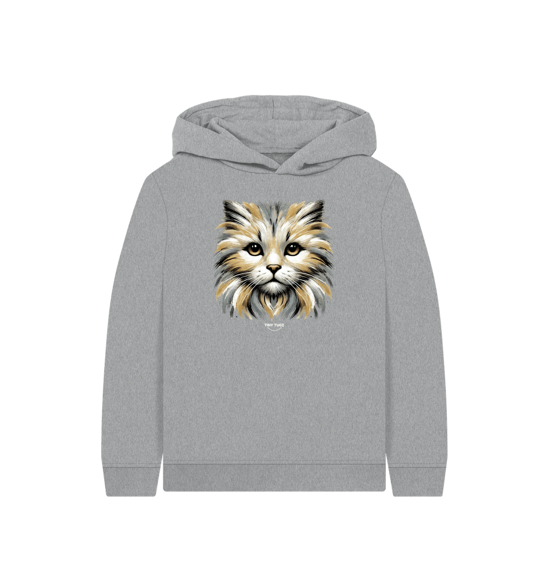 Athletic Grey Printed Kids Hoodie