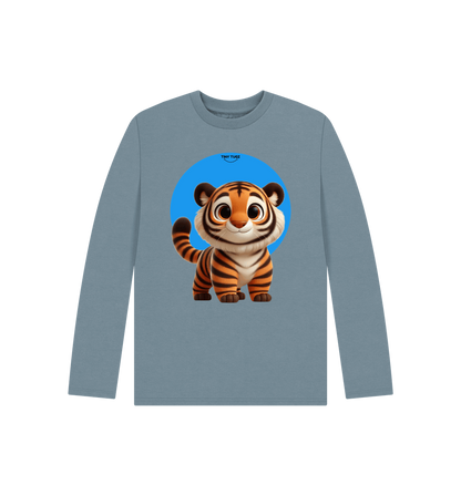 Stone Blue Printed Kids T-Shirt