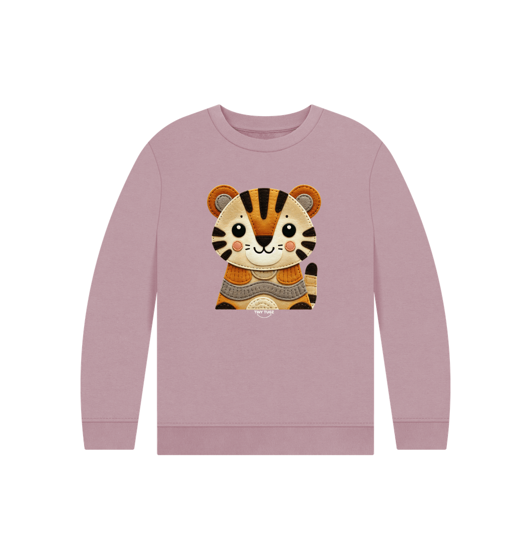 Mauve Printed Kids Jumper