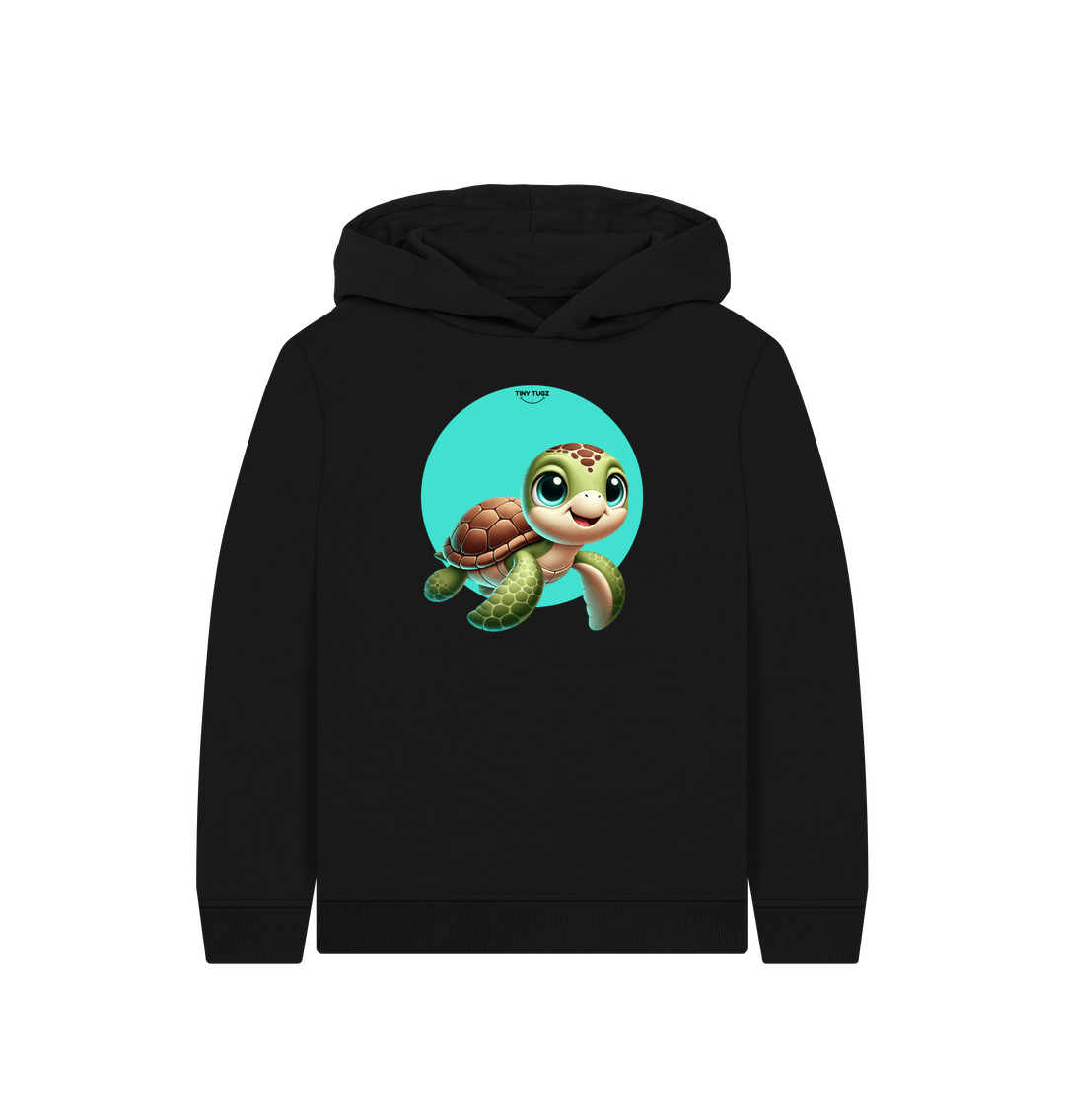 Black Printed Kids Hoodie