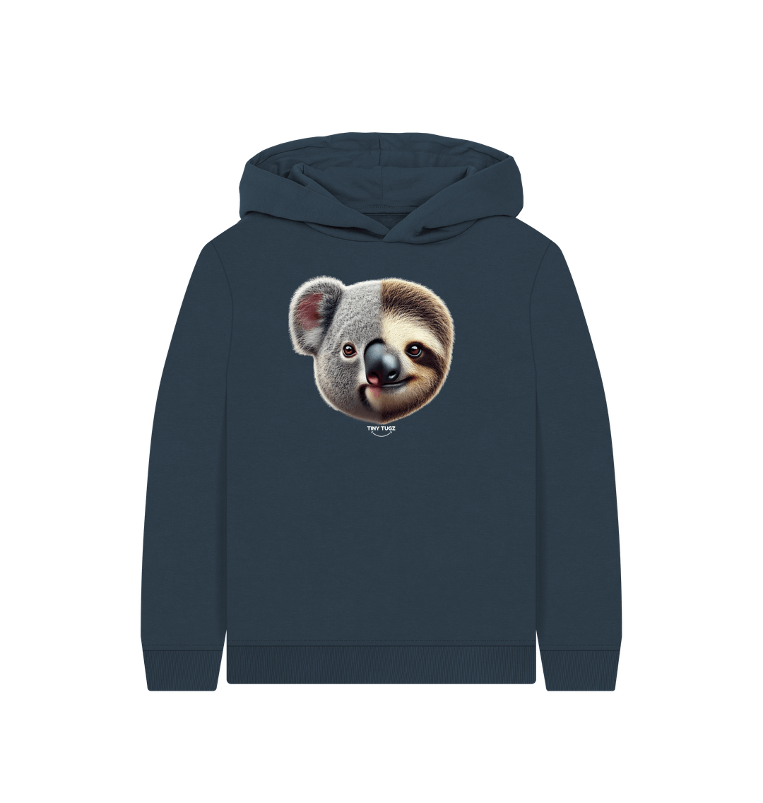 Navy Blue Printed Kids Hoodie