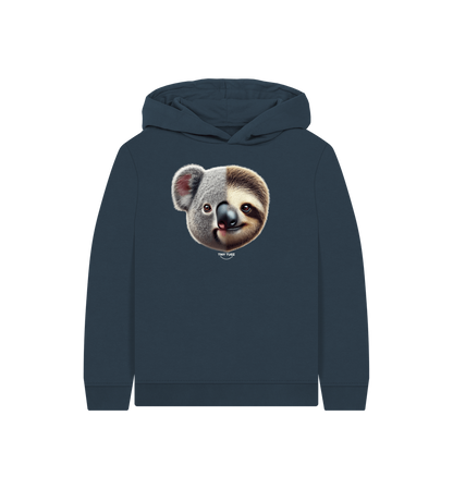 Navy Blue Printed Kids Hoodie