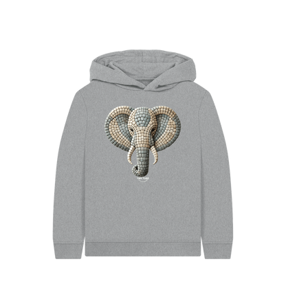 Athletic Grey Printed Kids Hoodie