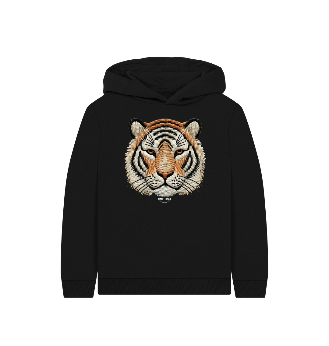 Black Printed Kids Hoodie