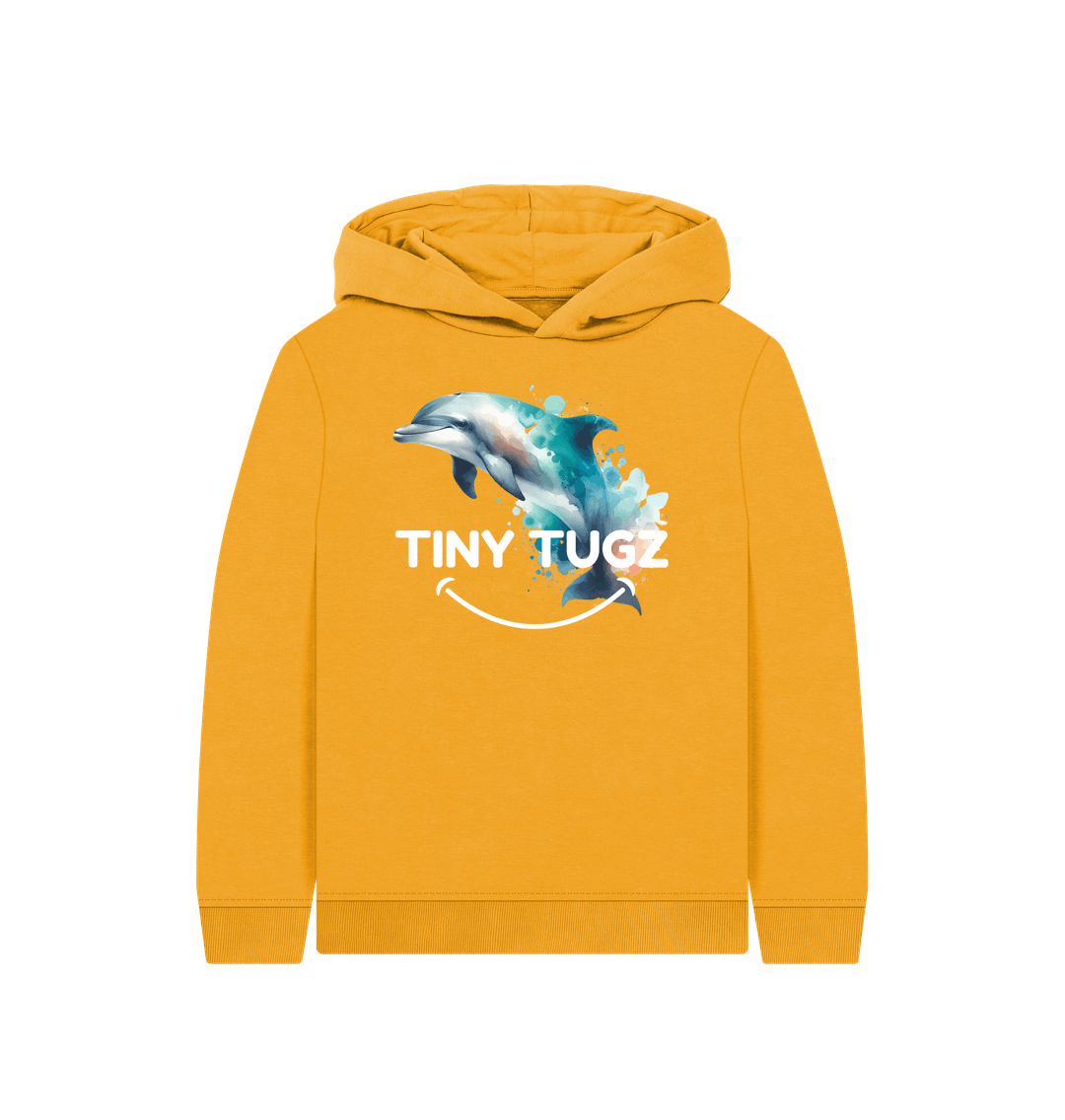 Mustard Printed Kids Hoodie
