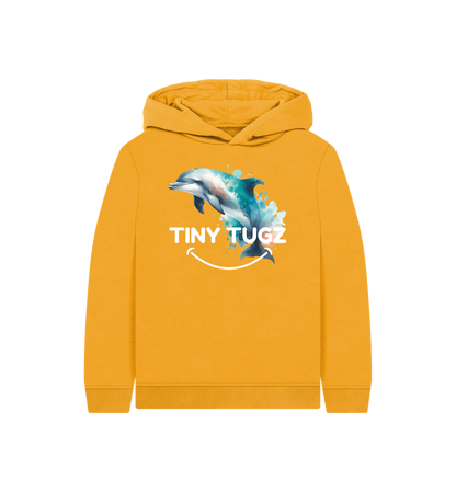 Mustard Printed Kids Hoodie