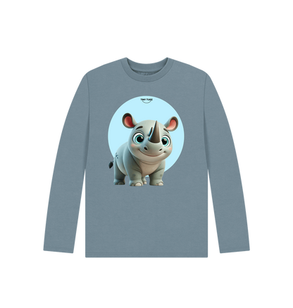 Stone Blue Printed Kids T-Shirt