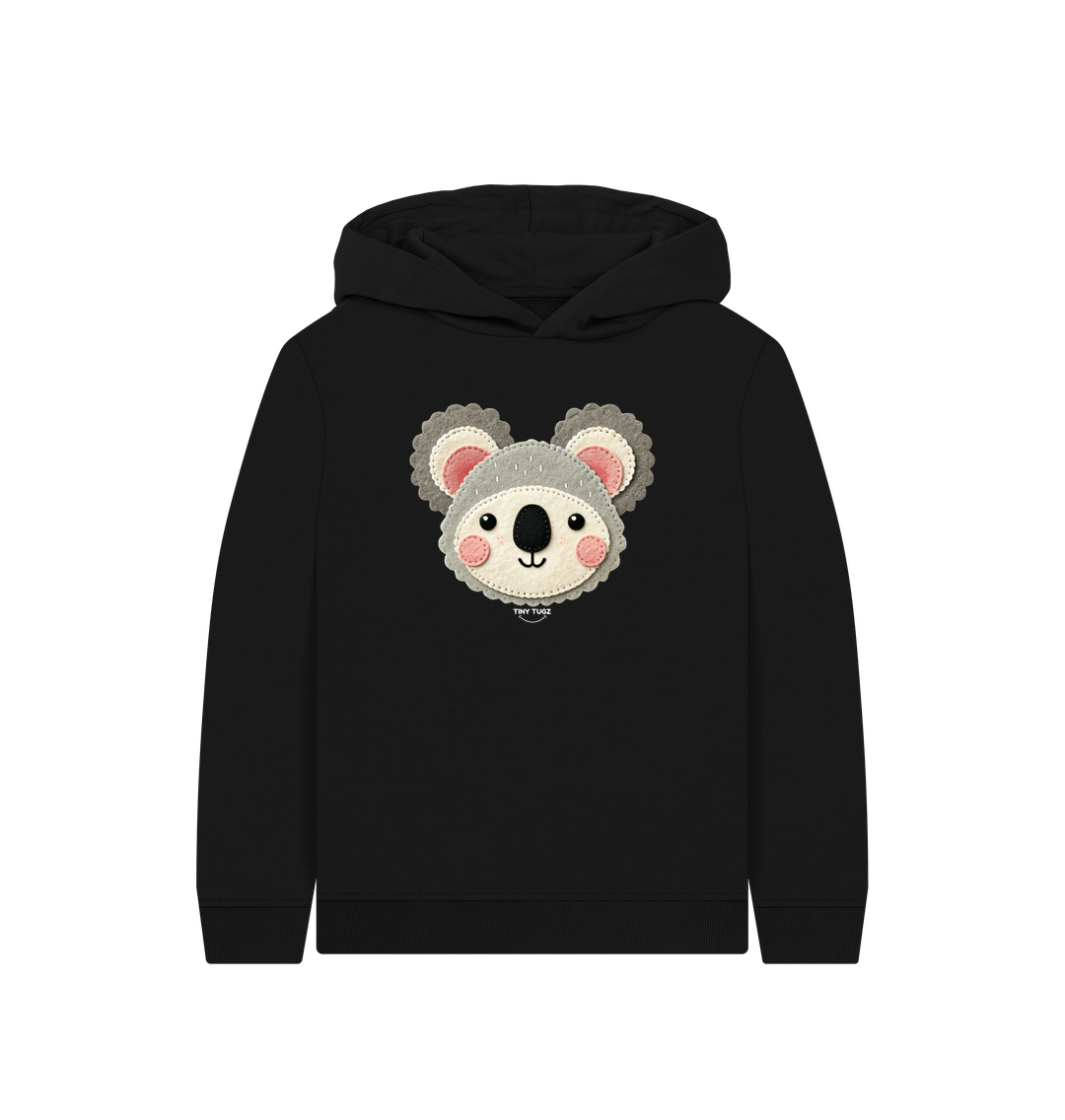Black Printed Kids Hoodie