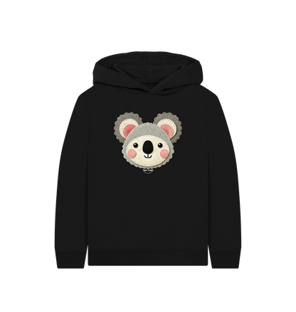 Black Printed Kids Hoodie