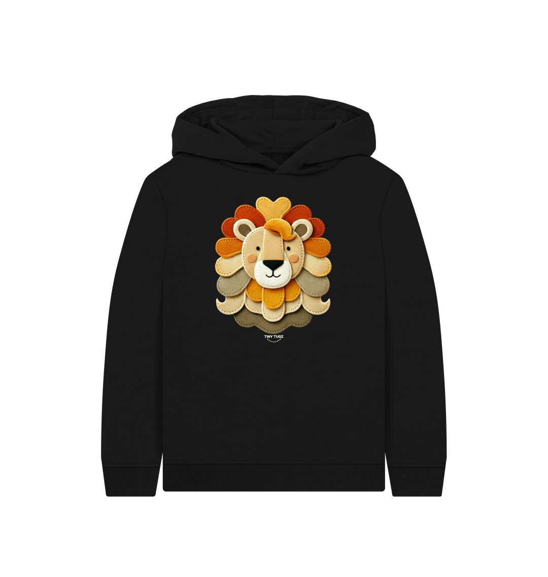 Black Printed Kids Hoodie