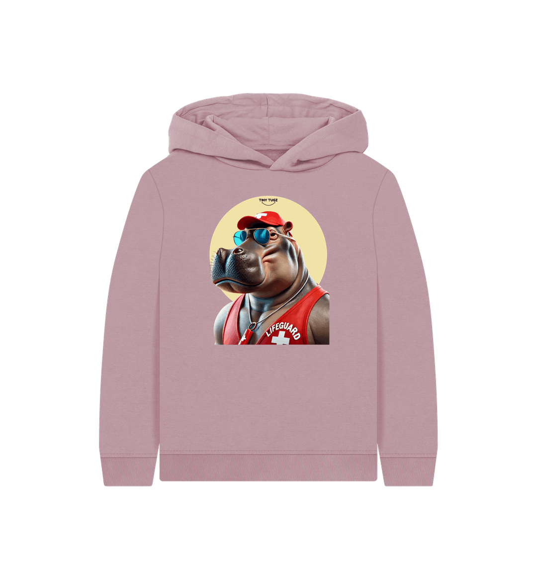 Mauve Printed Kids Hoodie
