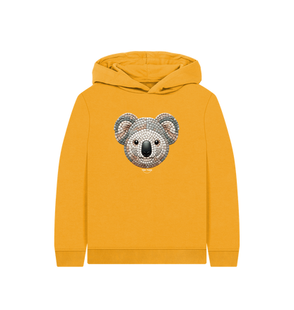 Mustard Printed Kids Hoodie