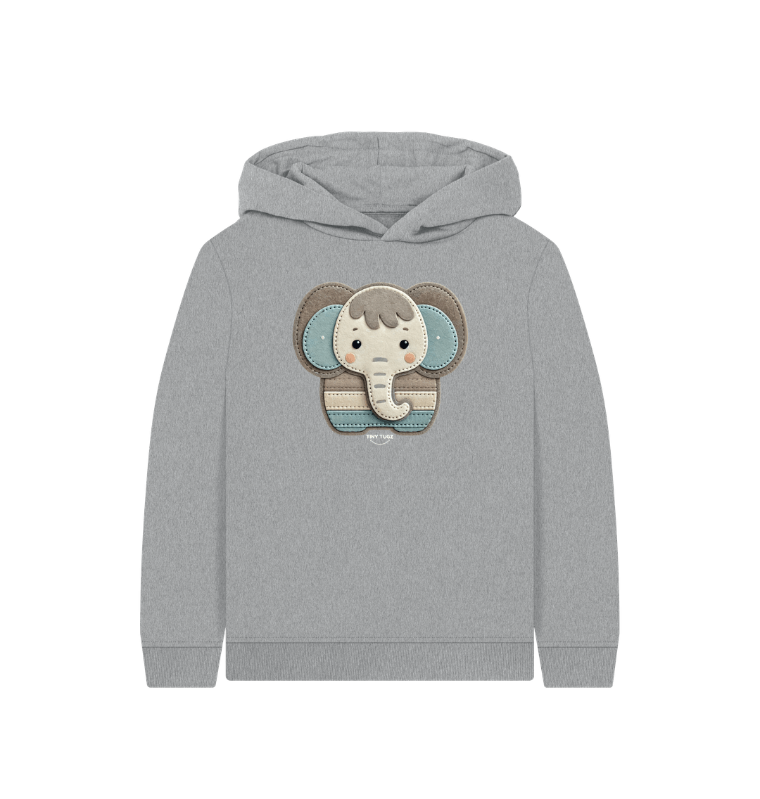 Athletic Grey Printed Kids Hoodie