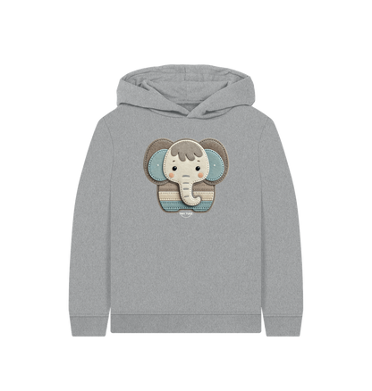 Athletic Grey Printed Kids Hoodie