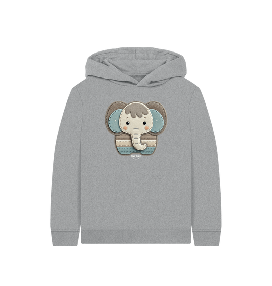 Athletic Grey Printed Kids Hoodie