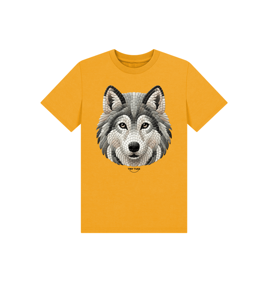 Mustard Printed Kids T-Shirt