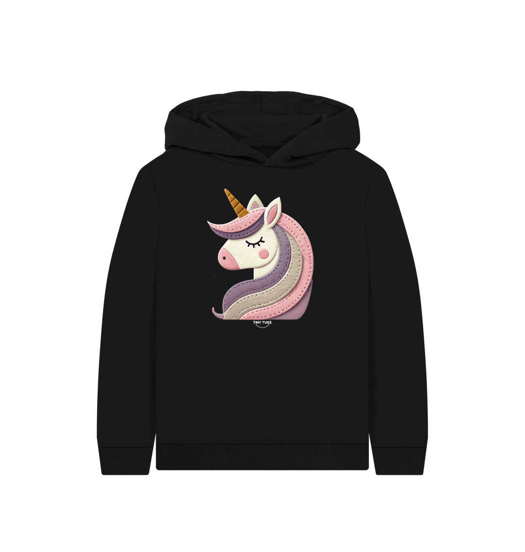 Black Printed Kids Hoodie