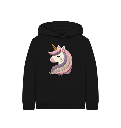 Black Printed Kids Hoodie