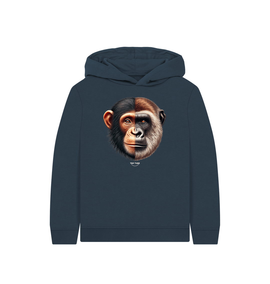 Navy Blue Printed Kids Hoodie