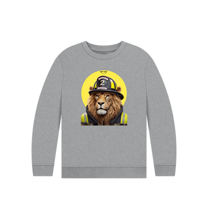 Athletic Grey Printed Kids Jumper