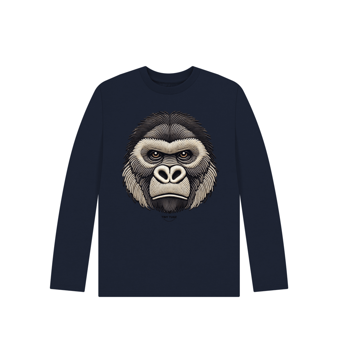 Navy Blue Printed Kids T-Shirt