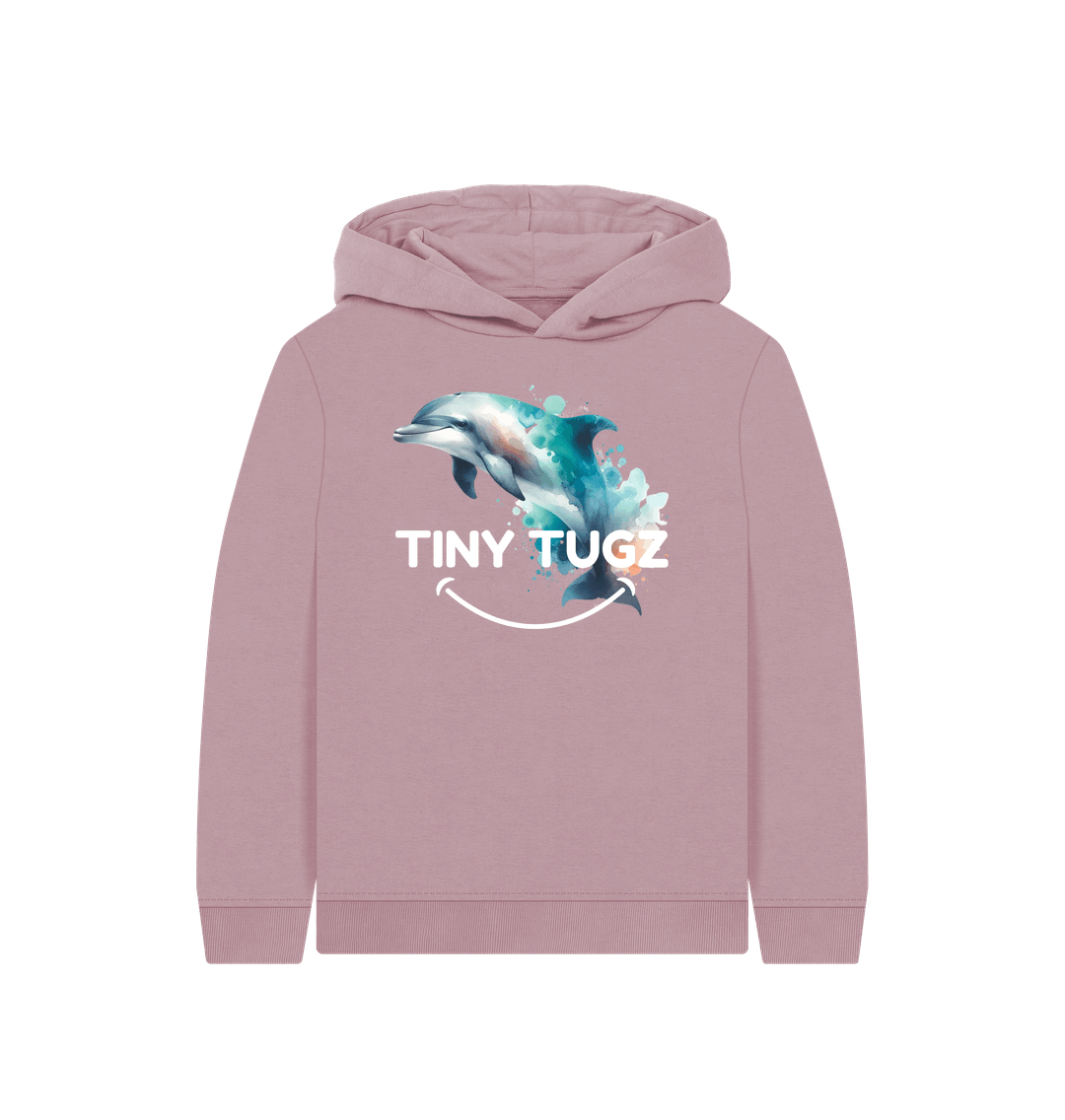Mauve Printed Kids Hoodie