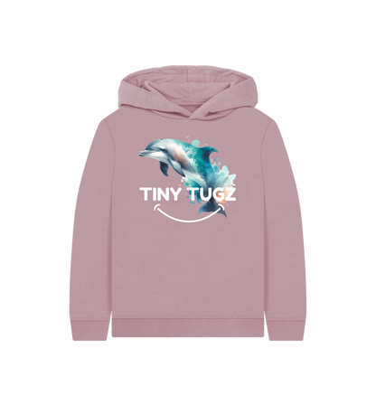 Mauve Printed Kids Hoodie