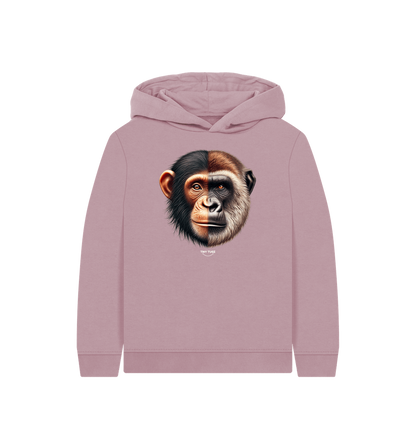 Mauve Printed Kids Hoodie