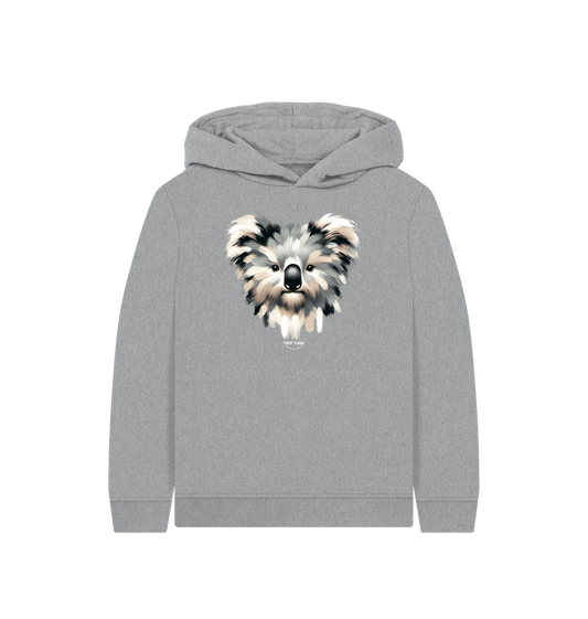 Athletic Grey Printed Kids Hoodie