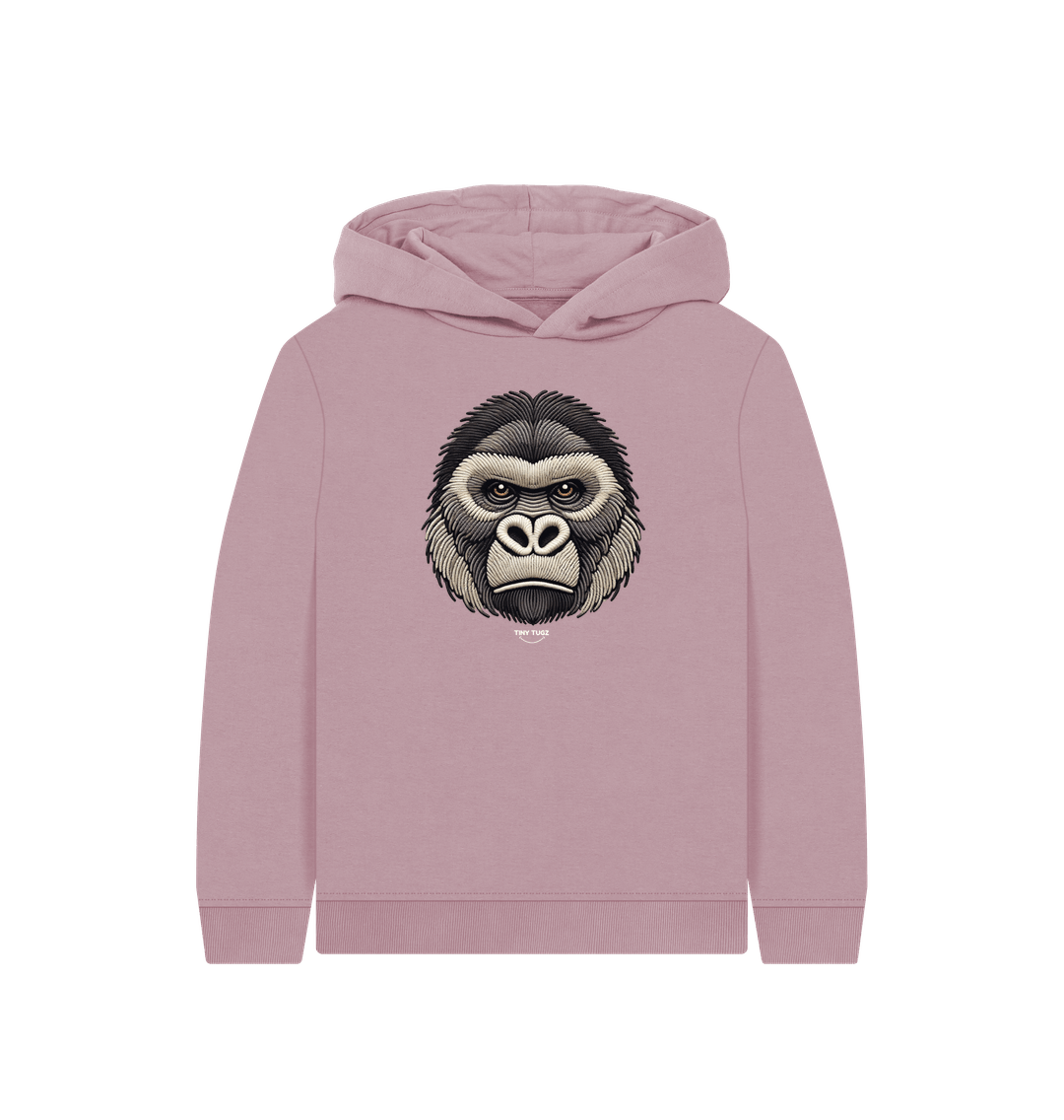 Mauve Printed Kids Hoodie