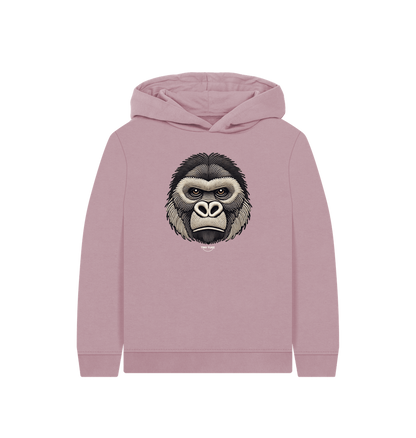 Mauve Printed Kids Hoodie