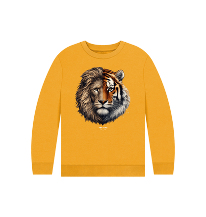 Mustard Printed Kids Jumper