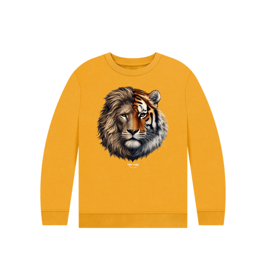 Mustard Printed Kids Jumper