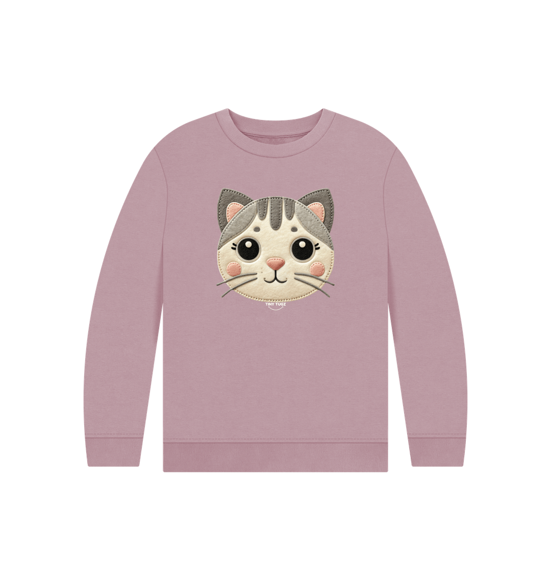 Mauve Printed Kids Jumper