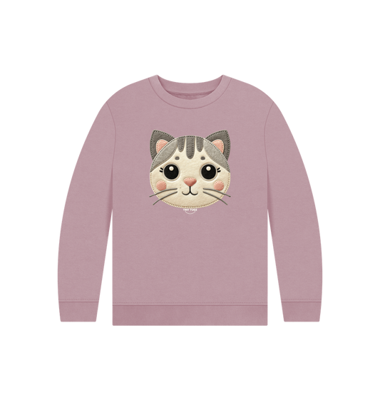 Mauve Printed Kids Jumper