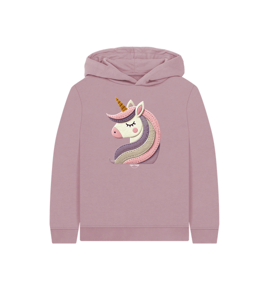 Mauve Printed Kids Hoodie