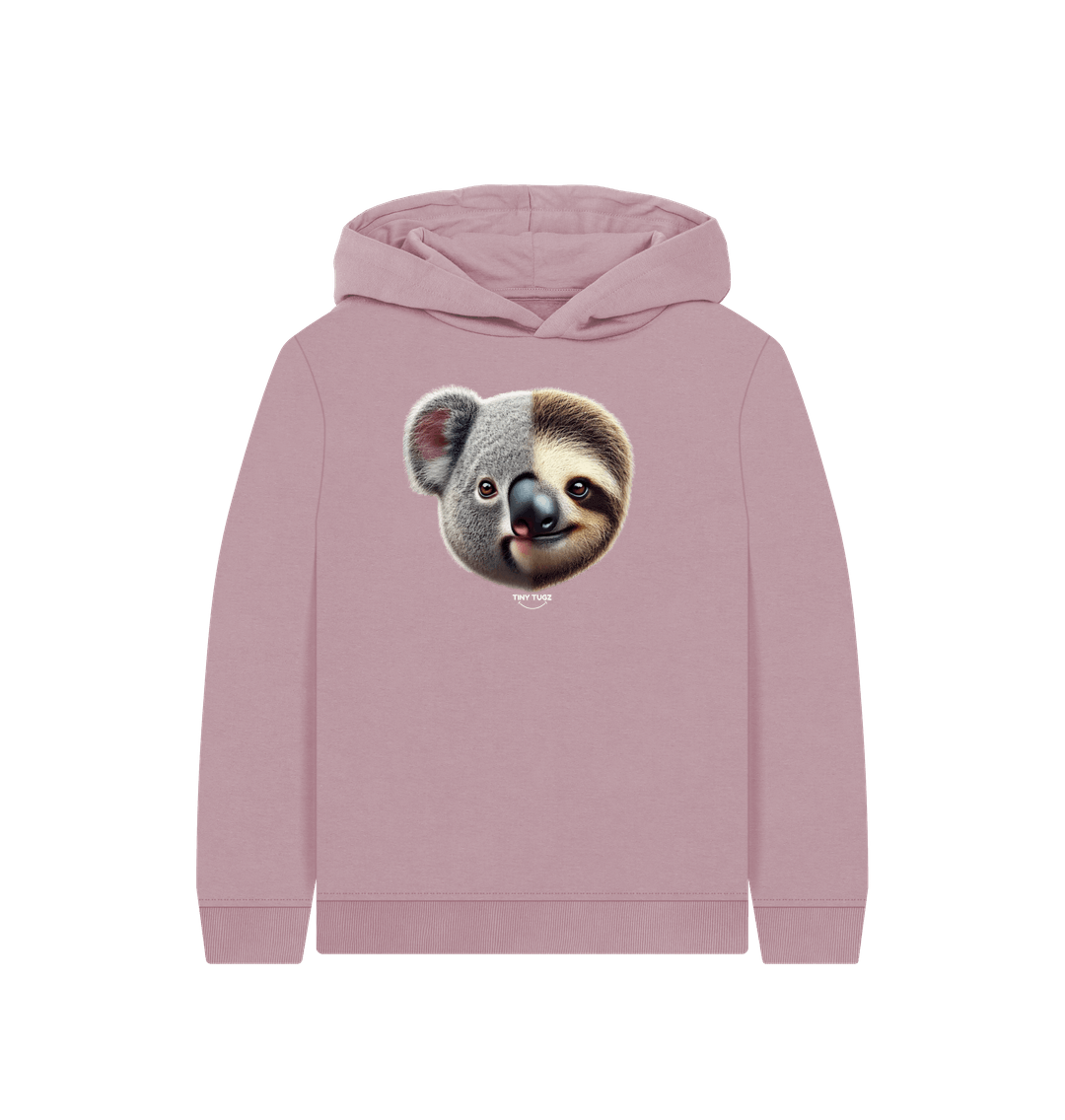 Mauve Printed Kids Hoodie