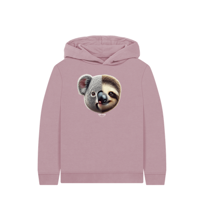 Mauve Printed Kids Hoodie