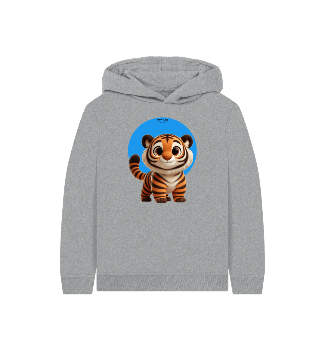 Athletic Grey Printed Kids Hoodie