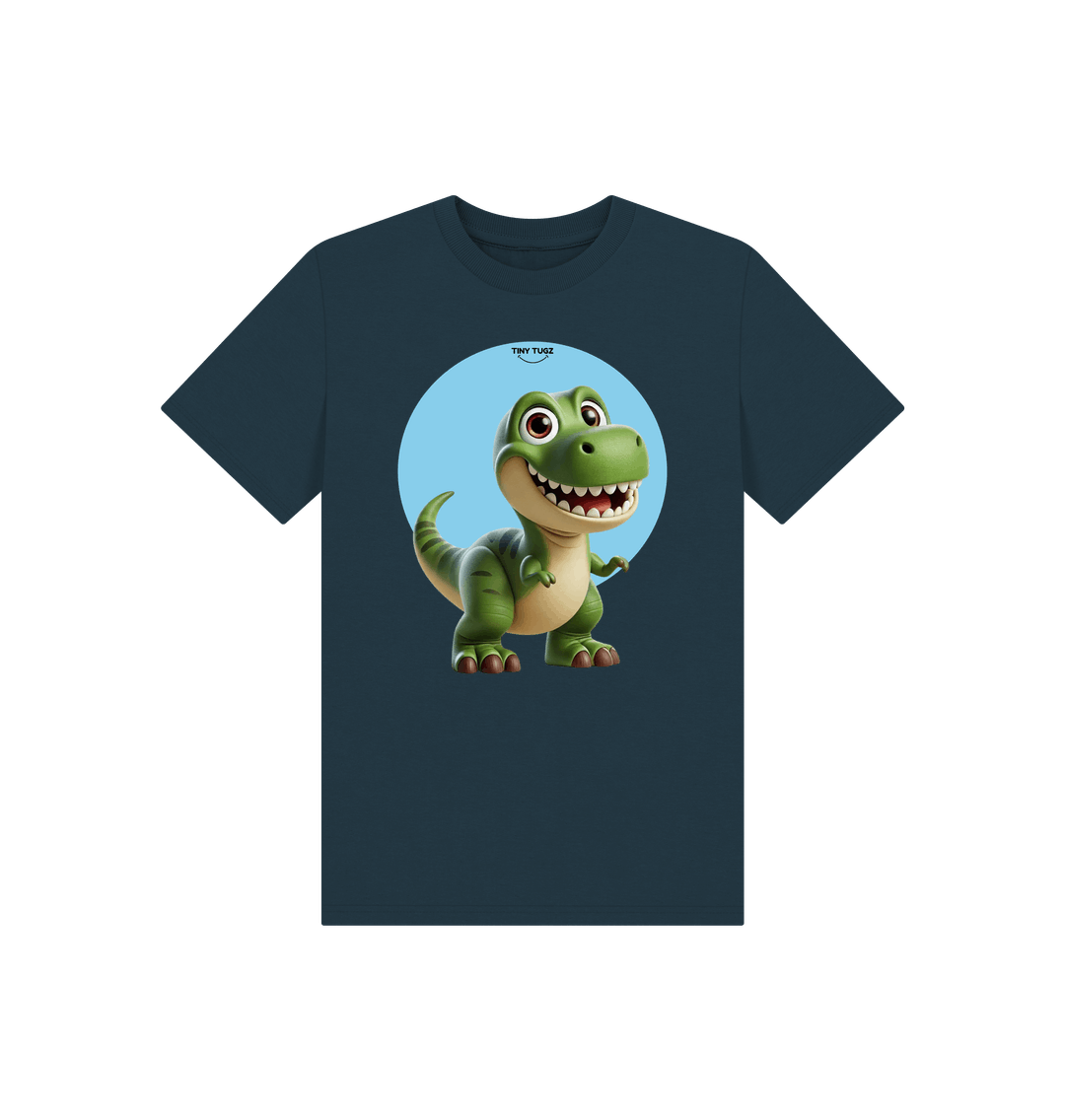 Denim Blue Printed Kids T-Shirt