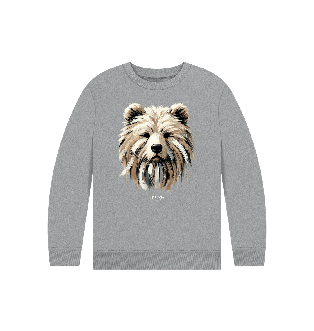 Athletic Grey Printed Kids Jumper
